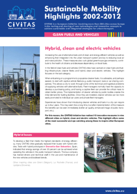 CIVITAS Highlight on hybrid, clean and electric vehicles