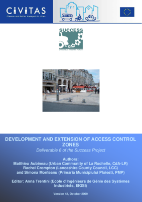 CIVITAS SUCCESS - Development and extension of access control zones
