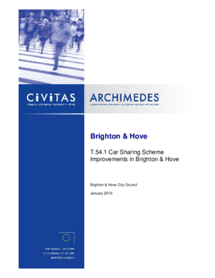 Car Sharing Scheme Improvements in Brighton & Hove