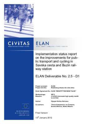 Implementation status report on the improvements for public transport and cycling