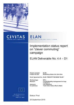 Implementation status report on clever commuting campaign