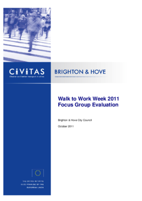 Brighton & Hove Walk to Work Focus Group Evaluation Report 2011