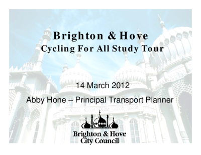 Sustainable mobility in Brighton and Hove