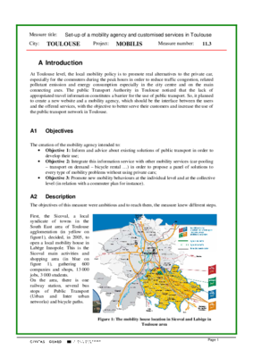 Measure Result - Set-up of a mobility agency and customised services in Toulouse
