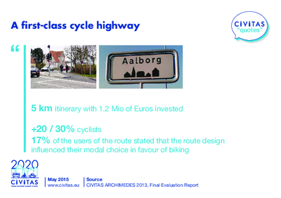 CIVITAS QUOTES: A first-class cycle highway