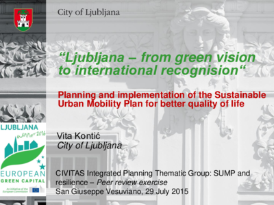 Ljubljana – from green vision to international recognision