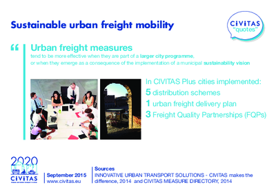 CIVITAS QUOTES: Sustainable urban freight mobility