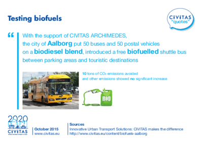 CIVITAS QUOTES: Testing biofuels