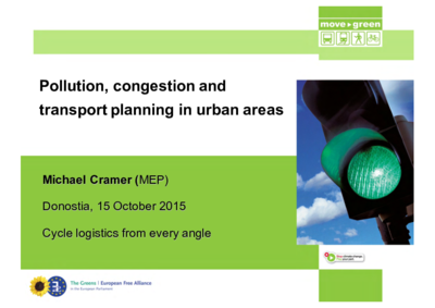 Pollution, congestion and transport planning in urban areas