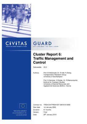 Cluster Report 6: Traffic Management and Control
