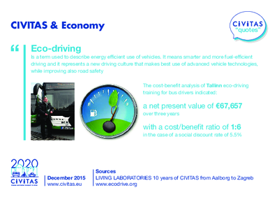 CIVITAS QUOTES: CIVITAS & Economy - Eco-driving 