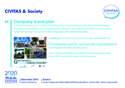CIVITAS QUOTES: CIVITAS & Society - Company travel plan