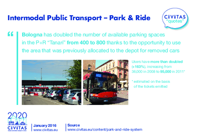 CIVITAS QUOTES: Intermodal Public Transport - Park & Ride