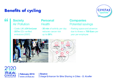 CIVITAS QUOTES: Benefits of cycling