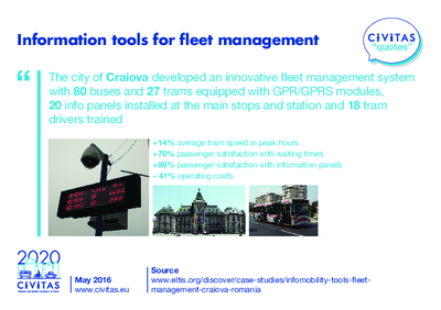 CIVITAS QUOTES: Information tools for fleet management