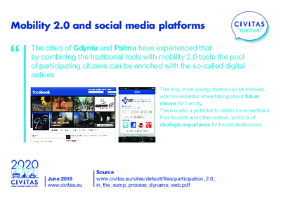 CIVITAS QUOTES: Mobility 2.0 and social media platforms