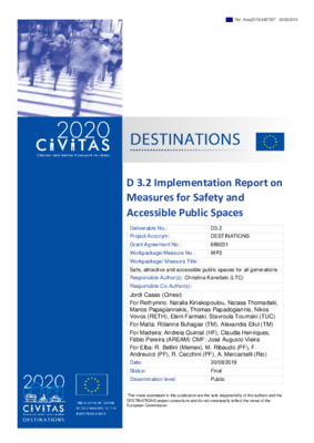DESTINATIONS Measures for Safe and Accessible Public Spaces DESTINATIONS Measures for Safe and Accessible Public Spaces