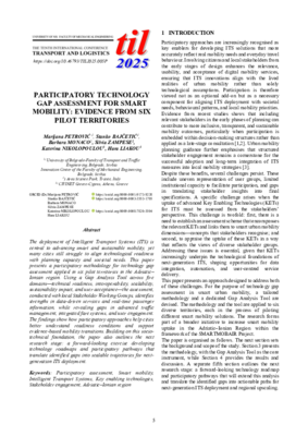 Participatory Technology Gap Assessment for Smart Mobility