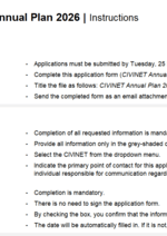 CIVINET Annual Plan 2026 application form