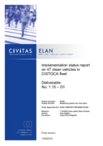 Implementation status report on 47 clean vehicles in CISTOCA fleet