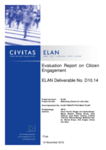 CIVITAS ELAN - Evaluation Report on Citizens Engagement