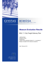 Measure Evaluation Results - BOL 7.1 City Freight Delivery Plan