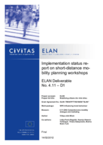 Implementation status report on short-distance mobility planning workshops