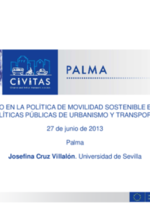Josefina Cruz - Towards sustainable mobility in Spain. Public policies of transport and urbanism