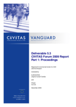 CIVITAS Forum 2009 Report Part 1: Proceedings