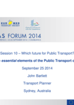 What are the essential elements of the Public Transport of the future?