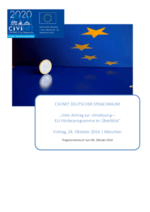 Veranstaltungsprogramm Vom Antrag zur Umsetzung - EU-Förderprogramme im Überblick