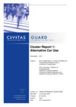 Cluster Report 1: Alternative Car Use