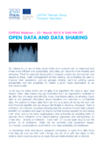 CIVITAS Webinar Open Data and Data Sharing Agenda