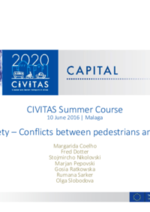 CIVITAS Summer Course - Presentation Local Challenge Road Safety Pedestrians vs Cyclists