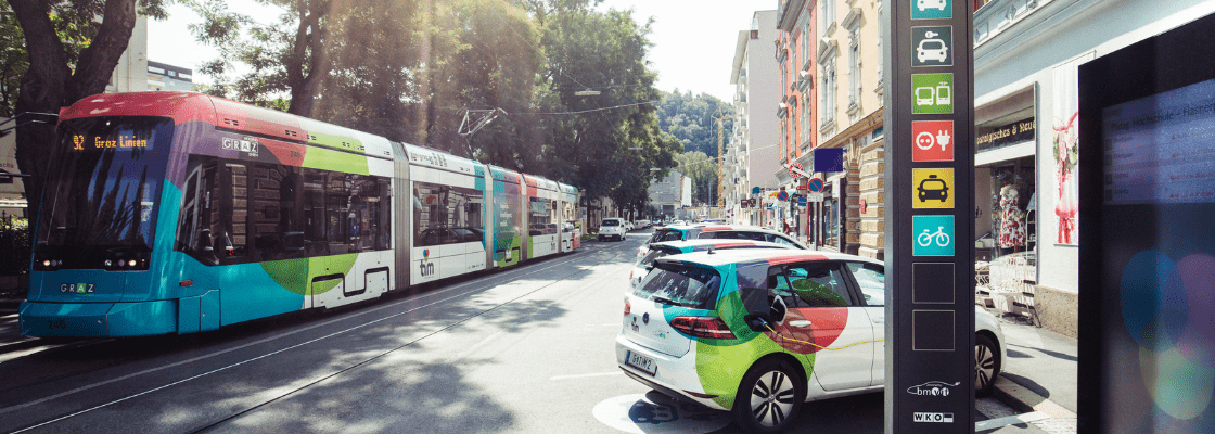 TIM shared mobility service in Hasnerplatz, Graz