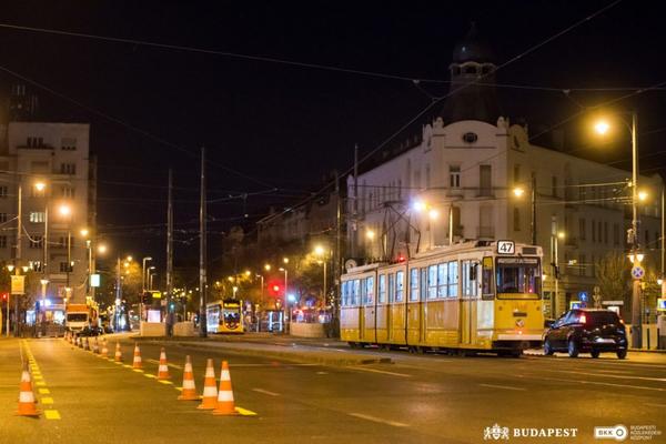 Budapest temporary bike lane