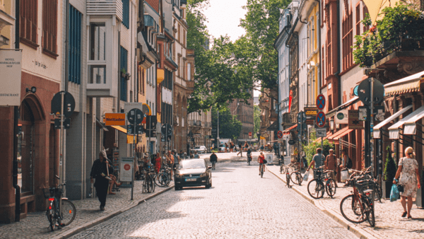 Urban road with no cars