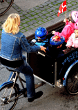 Family on cargo bike
