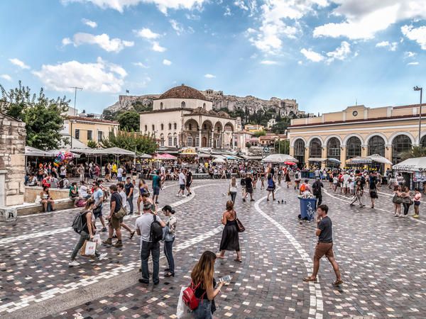 Central Athens pedestrian area
