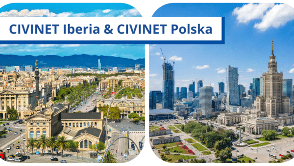 Promotional card for the addition of CIVINET Iberia and CIVINET Polska