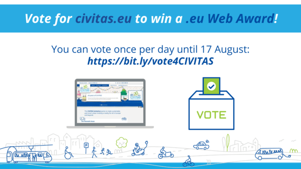 Vote for civitas.eu to win a .eu Web Award! You can vote once per day until 17 August: https://bit.ly/vote4CIVITAS.