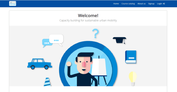 screenshot of the landing page of the CIVITAS Learning Centre