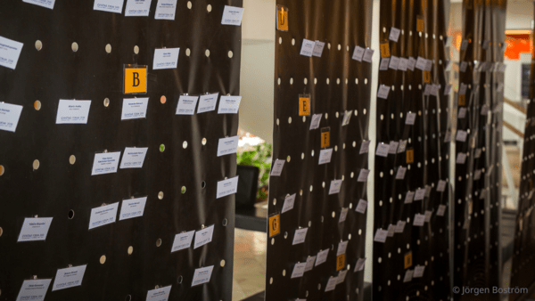 Name badges at a conference