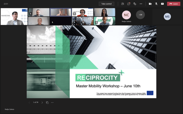Screenshot from recent (online) RECIPROCITY workshop
