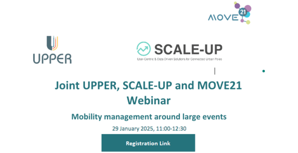 Graphic visual for webinar: Mobility Management Around Large Events