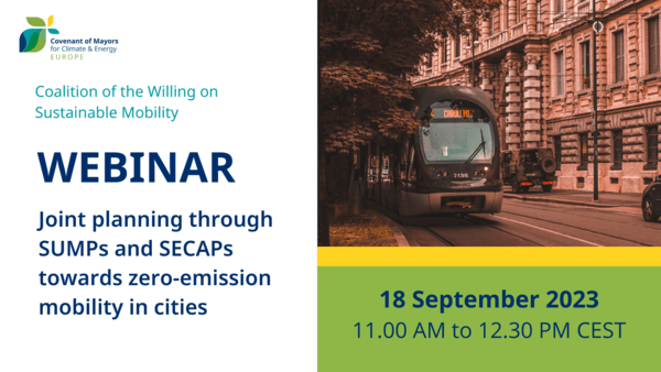 Join a SUMP webinar on 18 Sept at 11:00 CEST