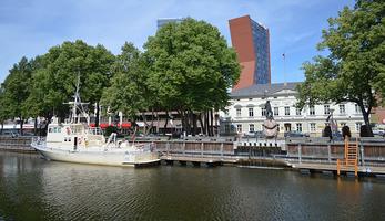 Klaipeda, Lithuania shoreline and buildings