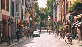 Urban road with no cars