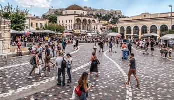 Central Athens pedestrian area