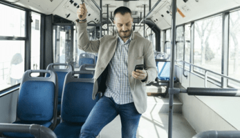Man on bus